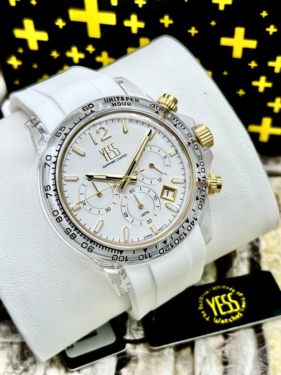 Reloj Yess Chrono Sport – Elegancia en Goma para Dama
