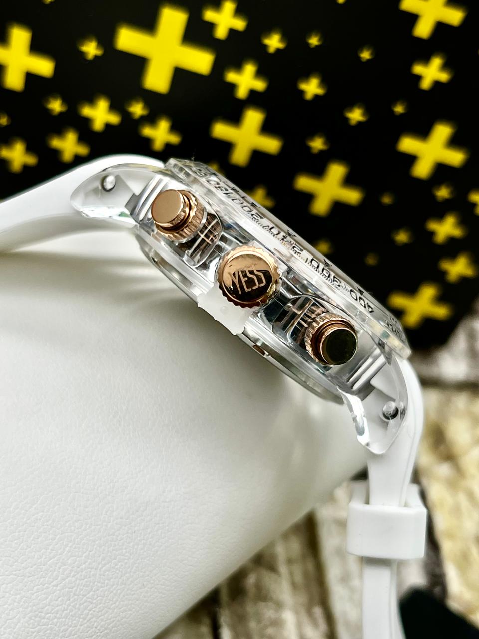 Reloj Yess Chrono Sport – Elegancia en Goma para Dama
