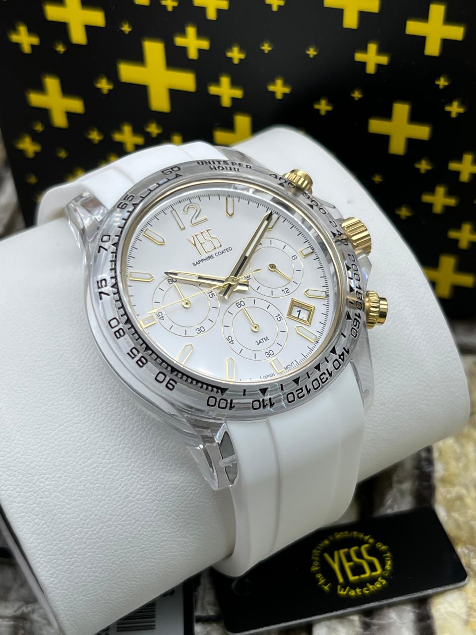 Reloj Yess Chrono Sport – Elegancia en Goma para Dama