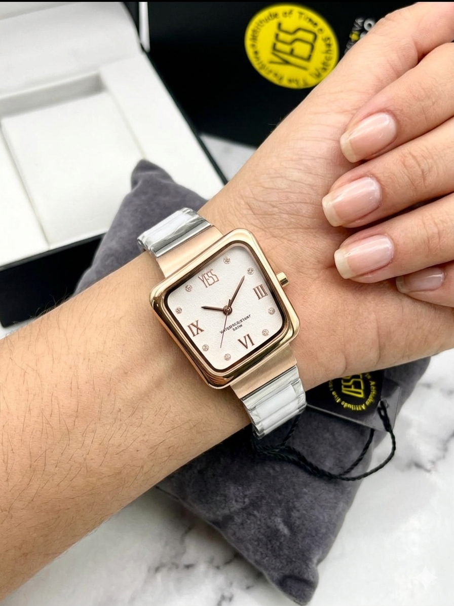 ✨ Reloj Yess de Dama en Acero con Caja de Lujo ✨